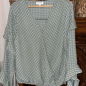 Max Studio green Geometric Blouse